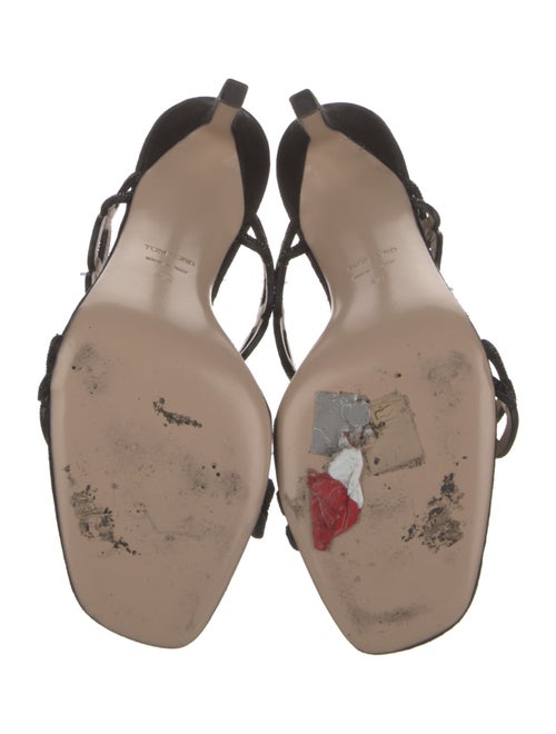 Tom Ford Suede Crystal Embellishments Slides