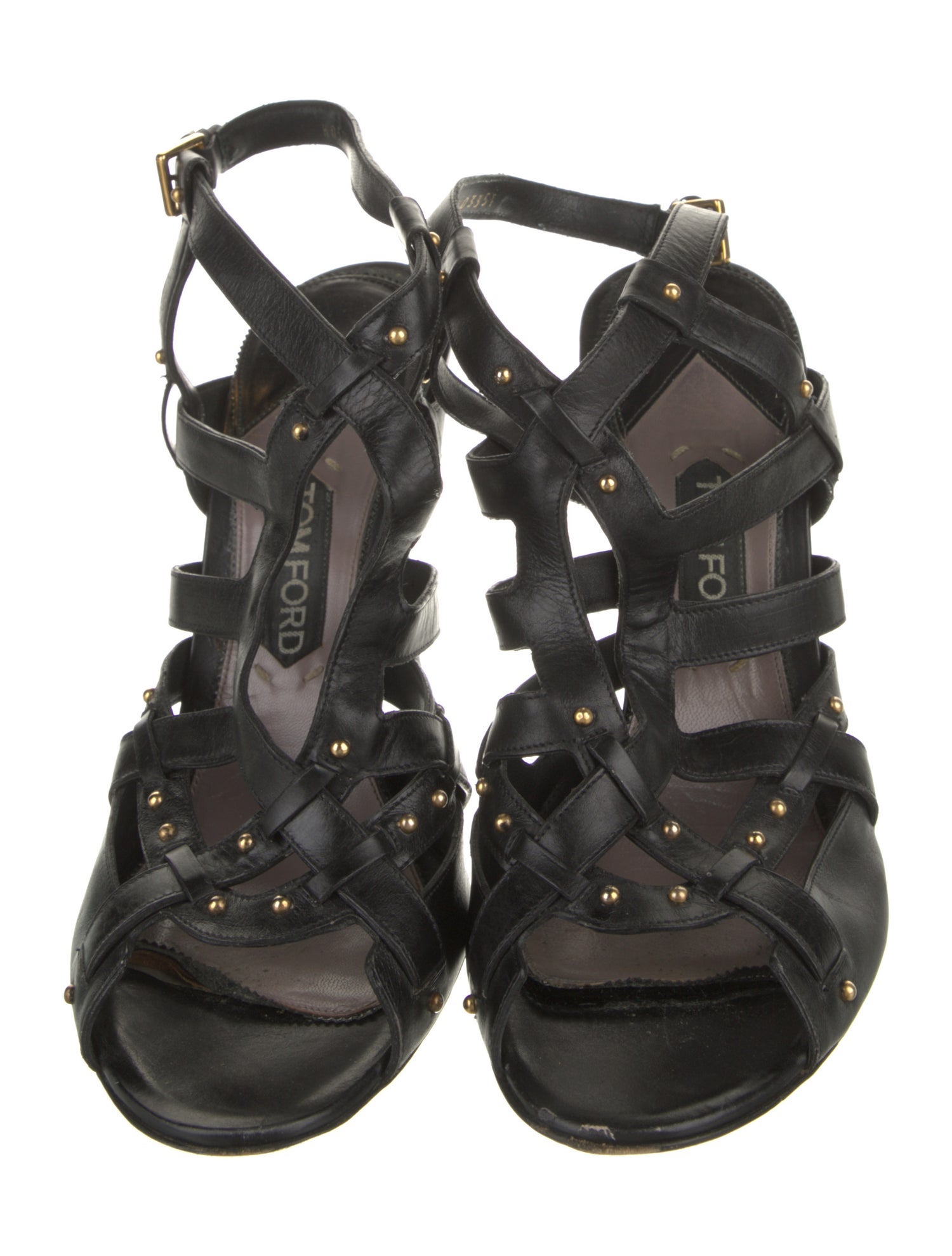 Tom Ford Leather Studded Accents Gladiator Sandals
