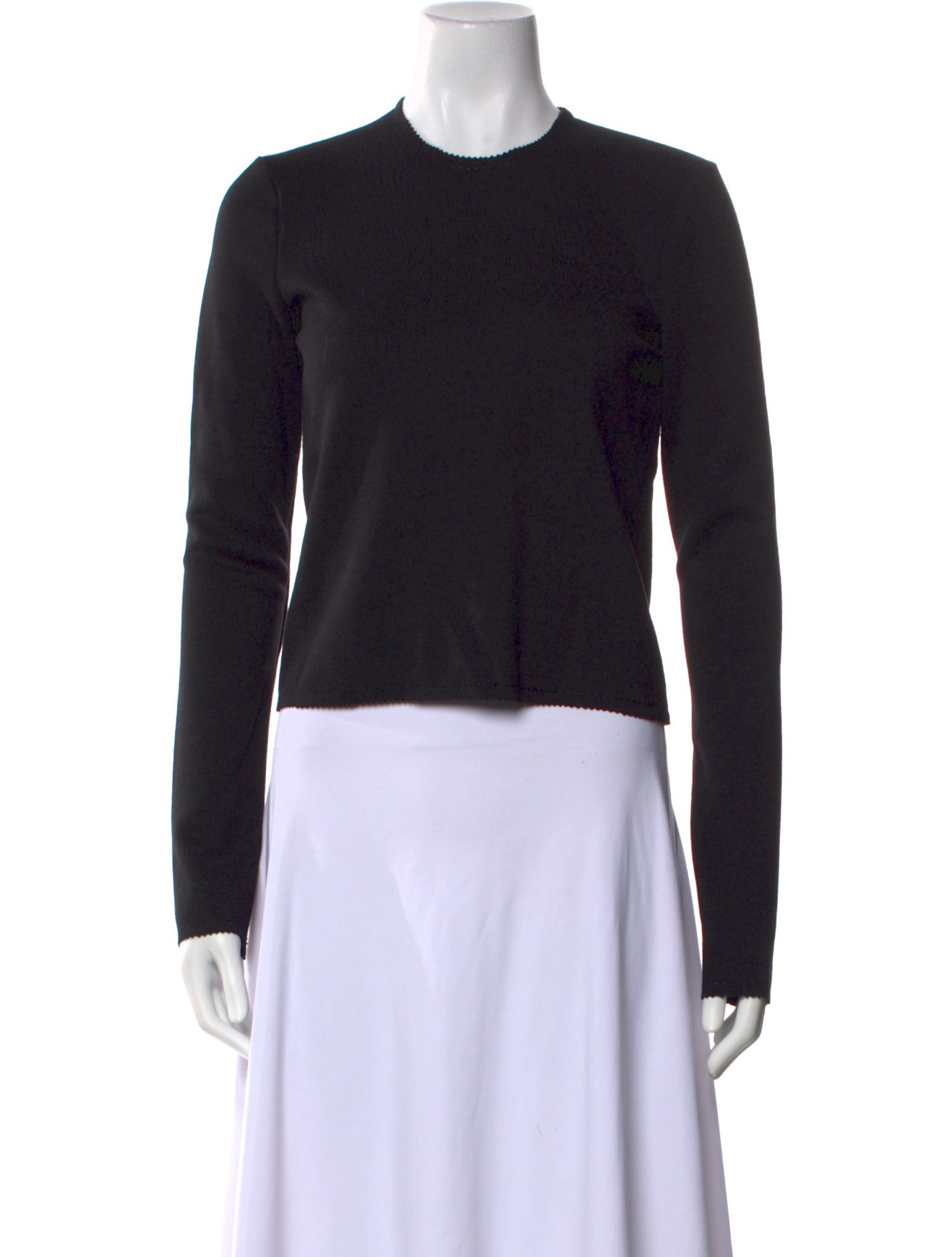 Tom Ford Crew Neck Long Sleeve Crop Top