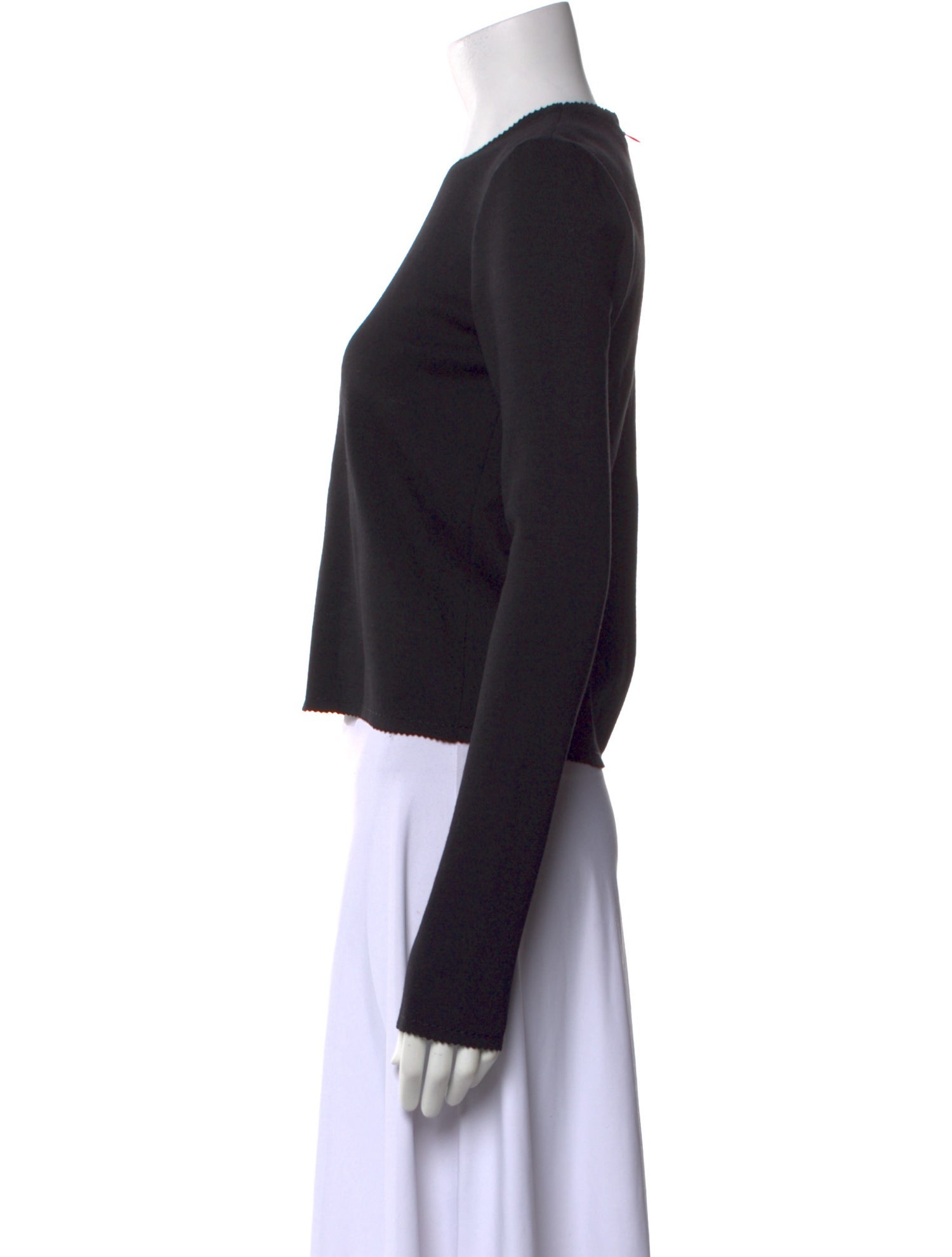 Tom Ford Crew Neck Long Sleeve Crop Top