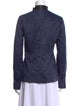 Tom Ford Mock Neck Long Sleeve Button-Up Top