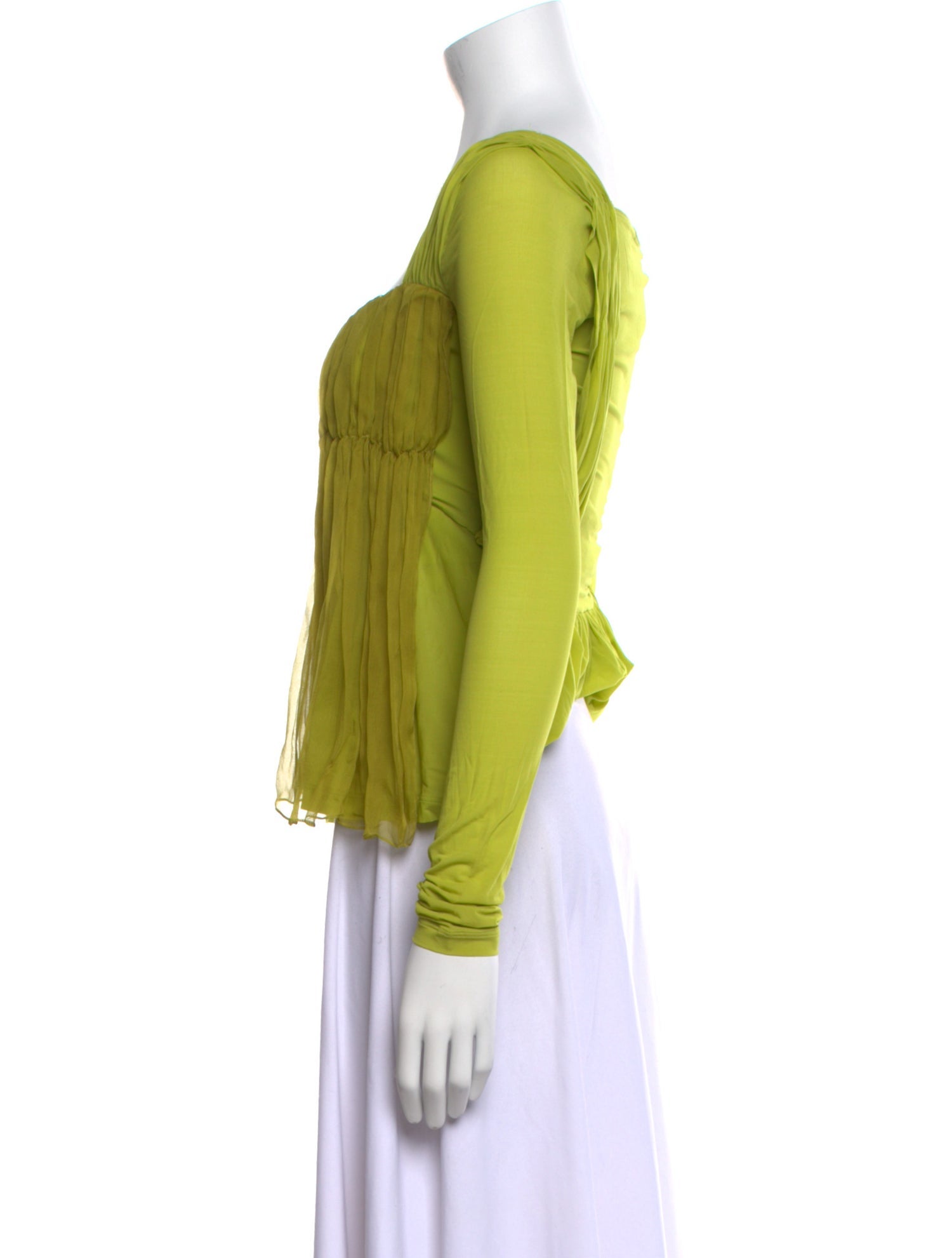 Tom Ford Square Neckline Long Sleeve Blouse