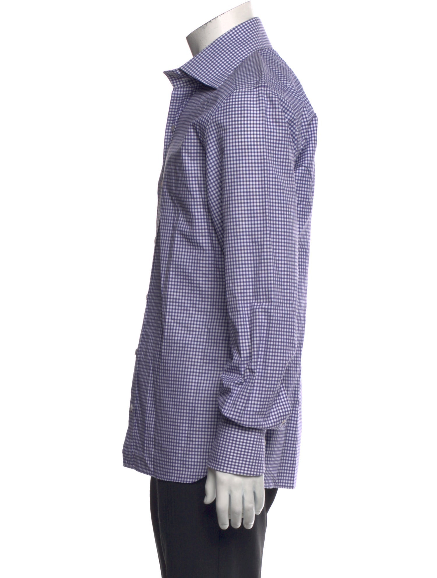 Tom Ford Plaid Print Long Sleeve Dress Shirt