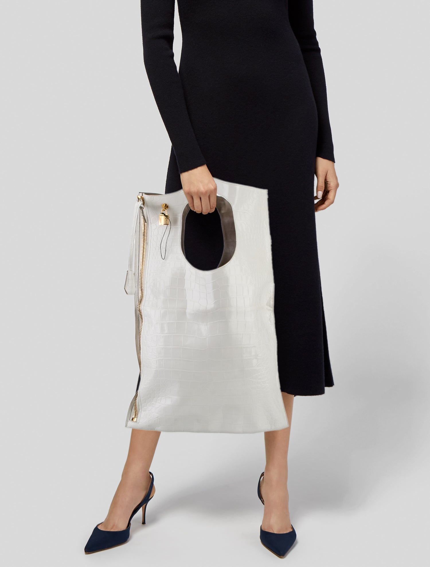 Tom Ford Embossed Leather Shoulder Bag