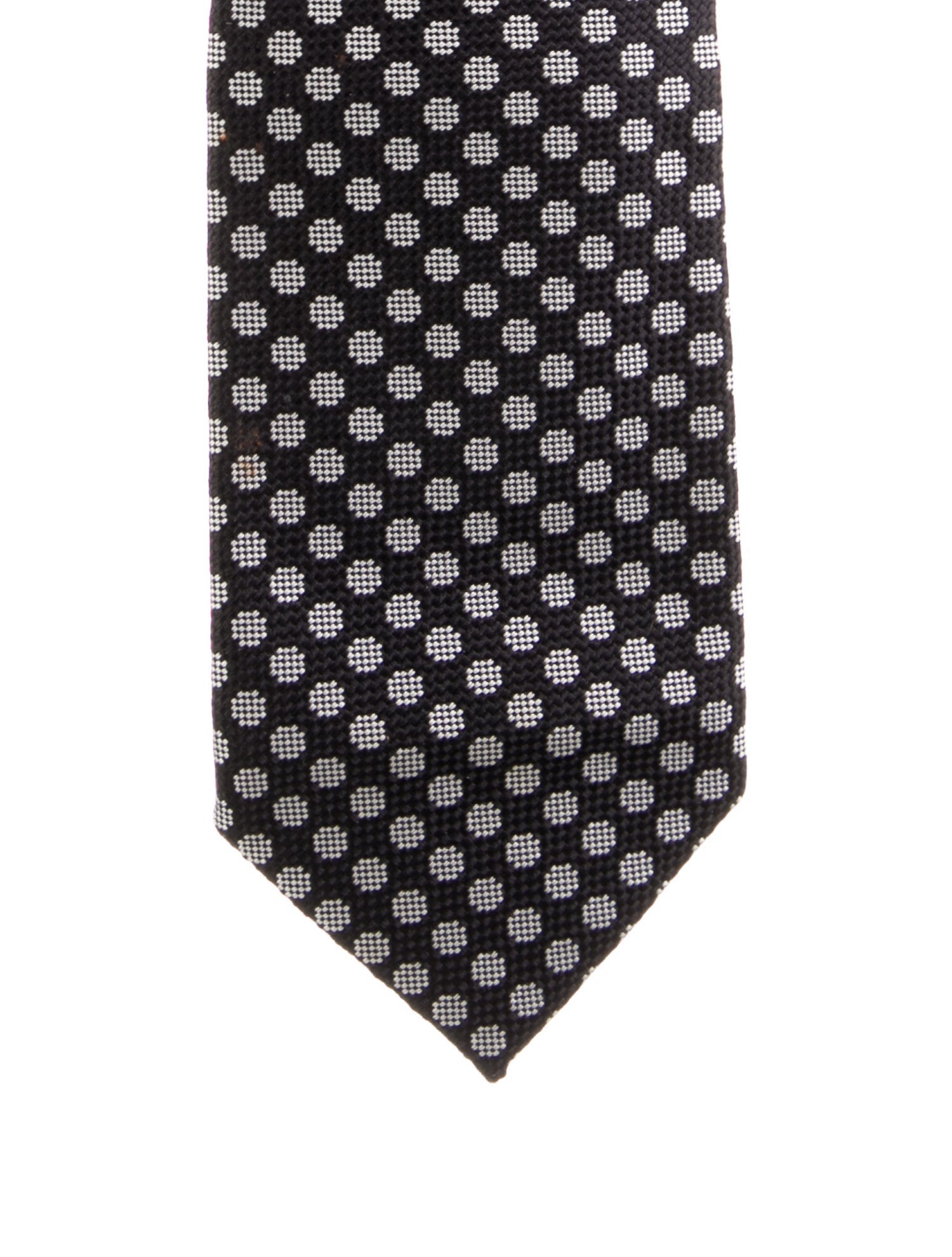 Tom Ford black pattern print tie