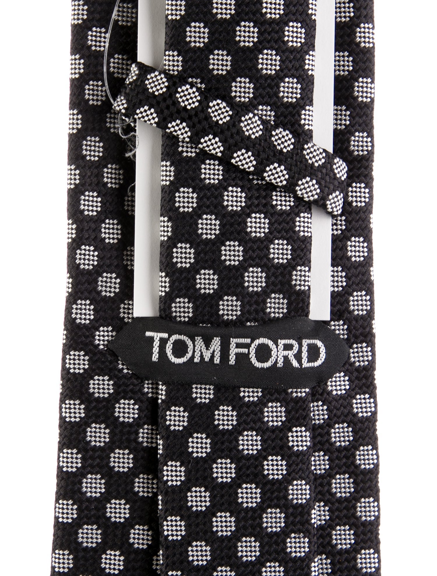 Tom Ford black pattern print tie