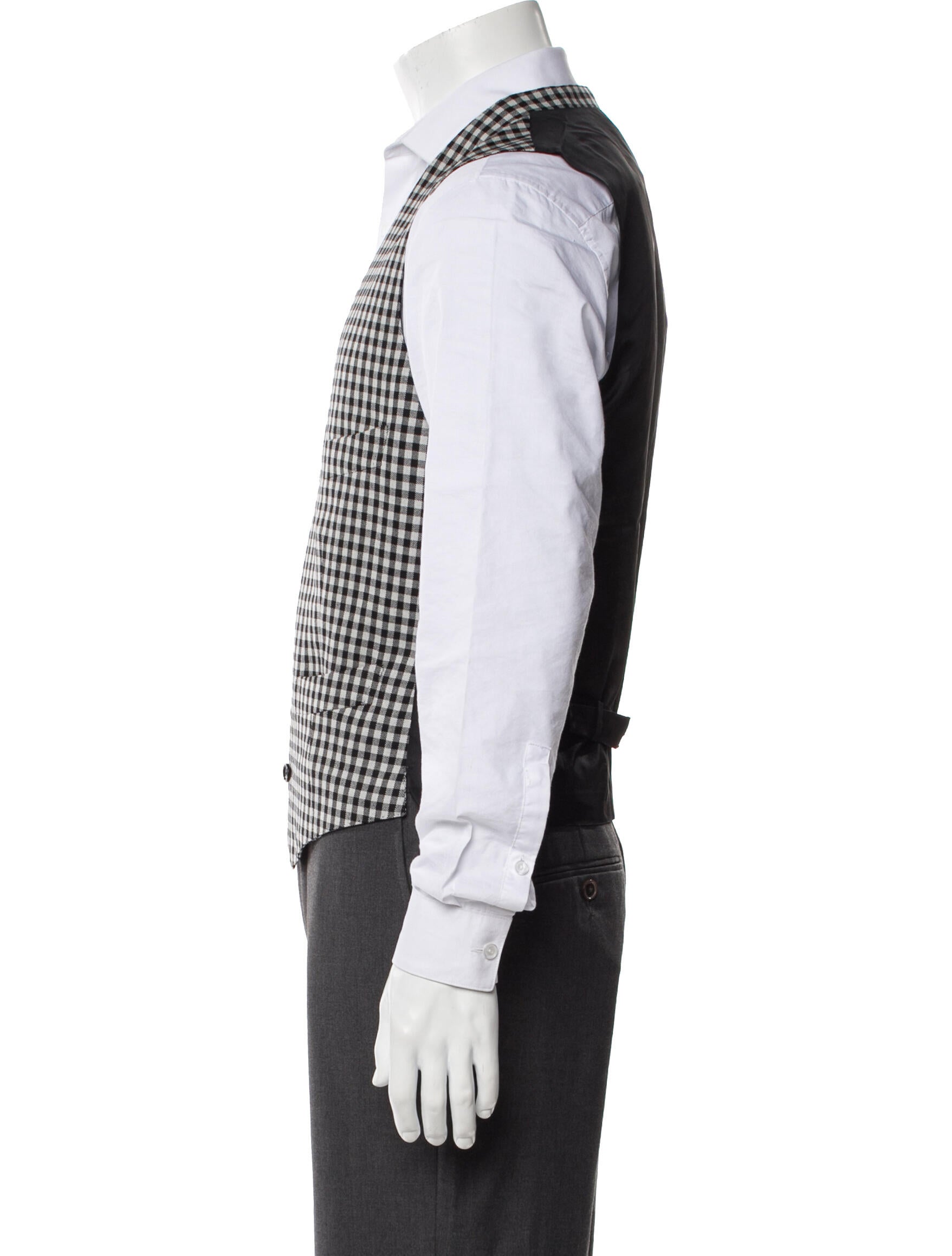 Tom Ford Wool Plaid Print Suit Vest w/ Tags