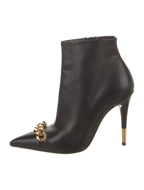 Tom Ford Leather Chain-Link Accents Boots