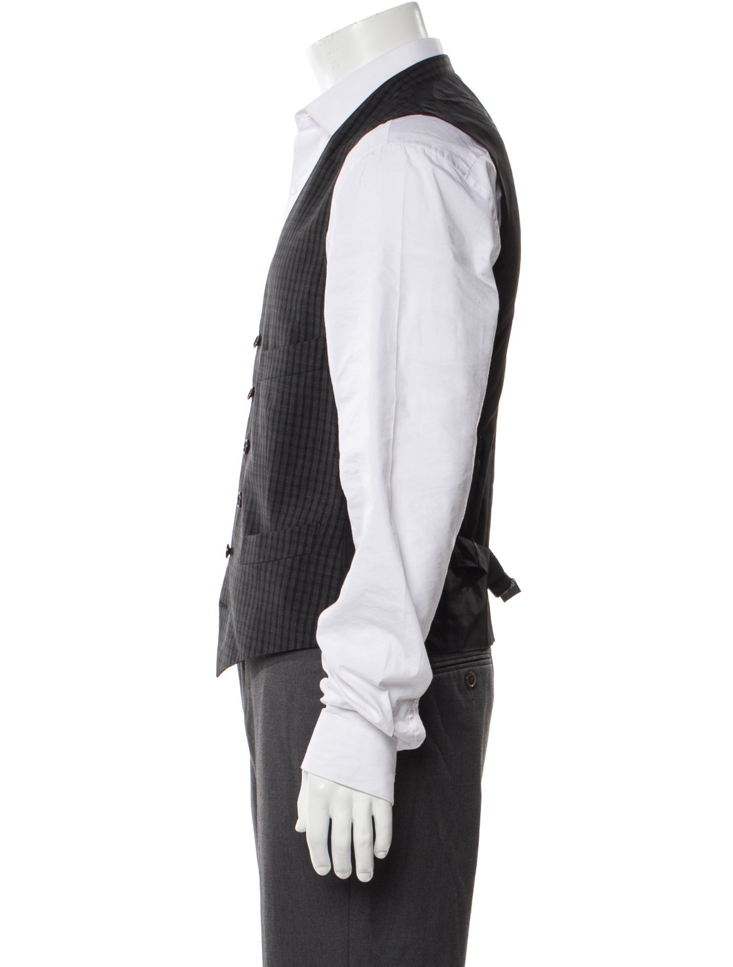 Tom Ford Wool Plaid Print Suit Vest