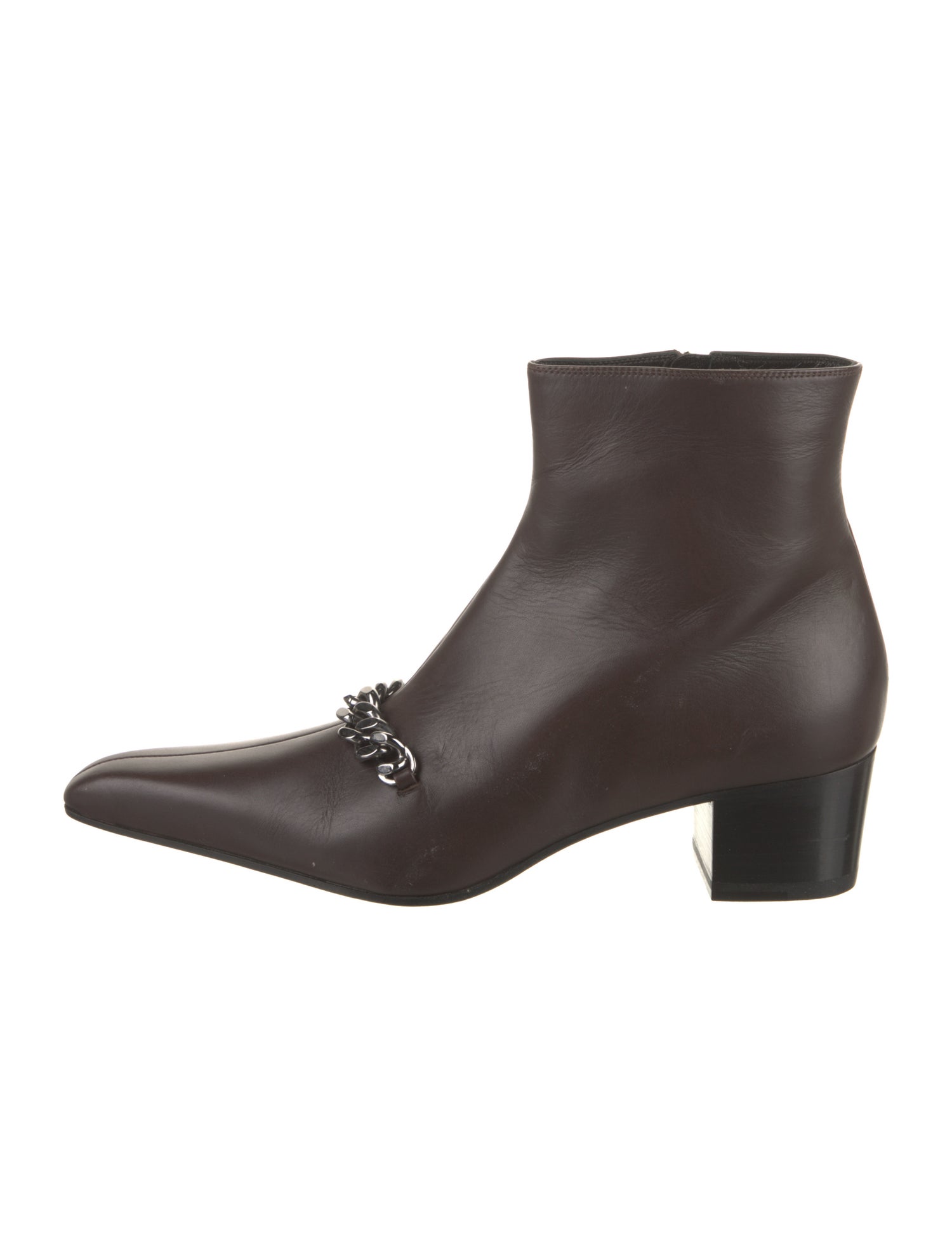 Tom Ford Leather Chain-Link Accents Boots