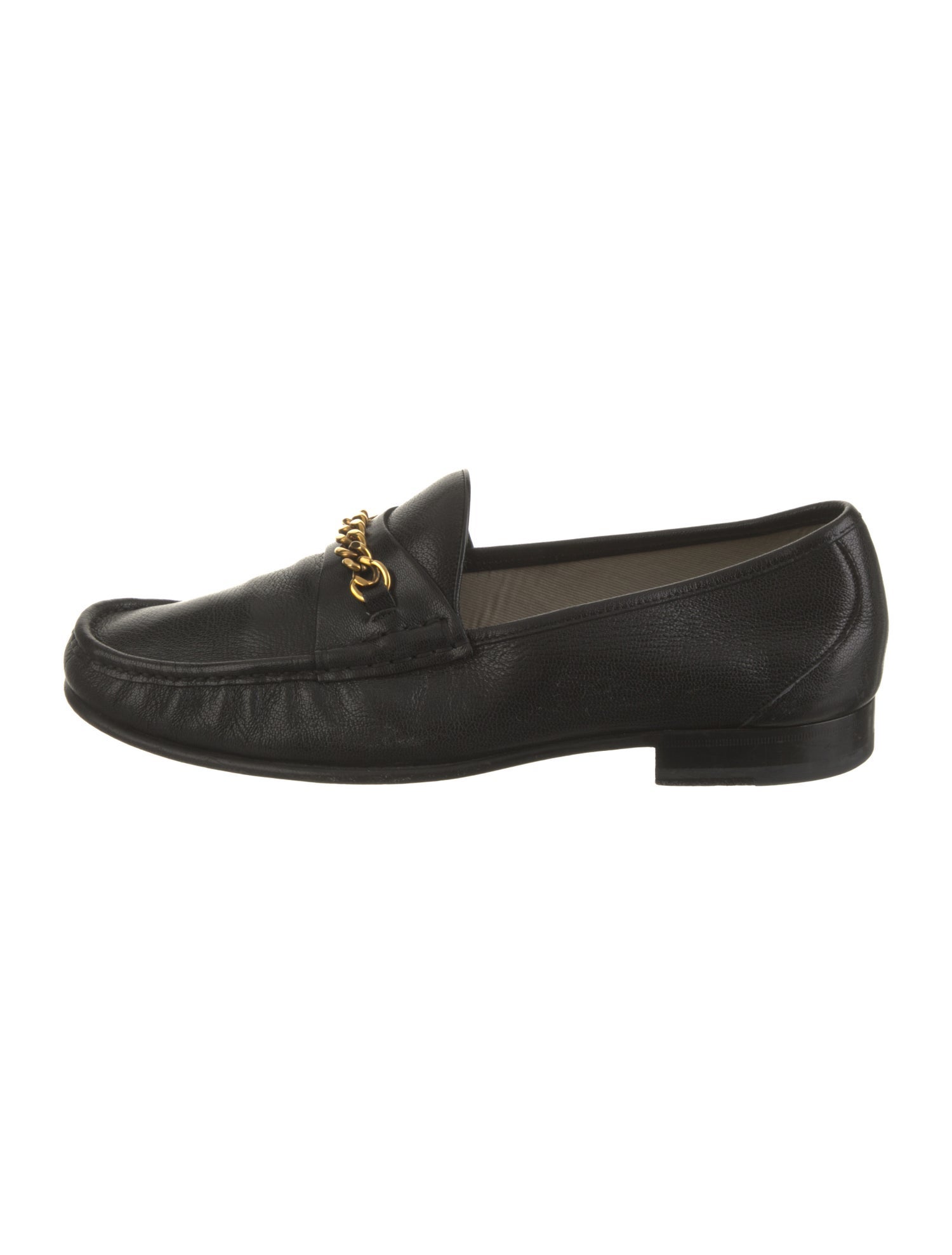 Tom Ford Leather Chain-Link Accents Dress Loafers