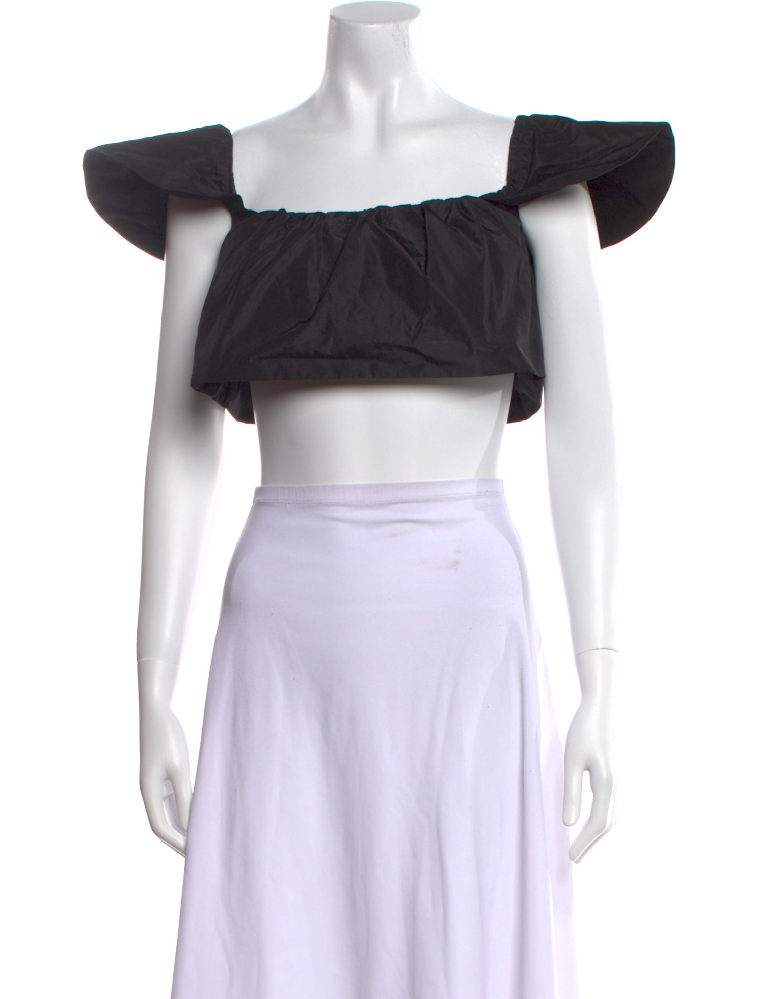 Tom Ford Off-The-Shoulder Short Sleeve Crop Top