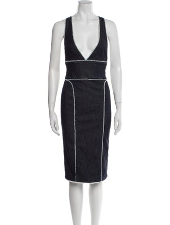 Tom Ford V-Neck Midi Length Dress