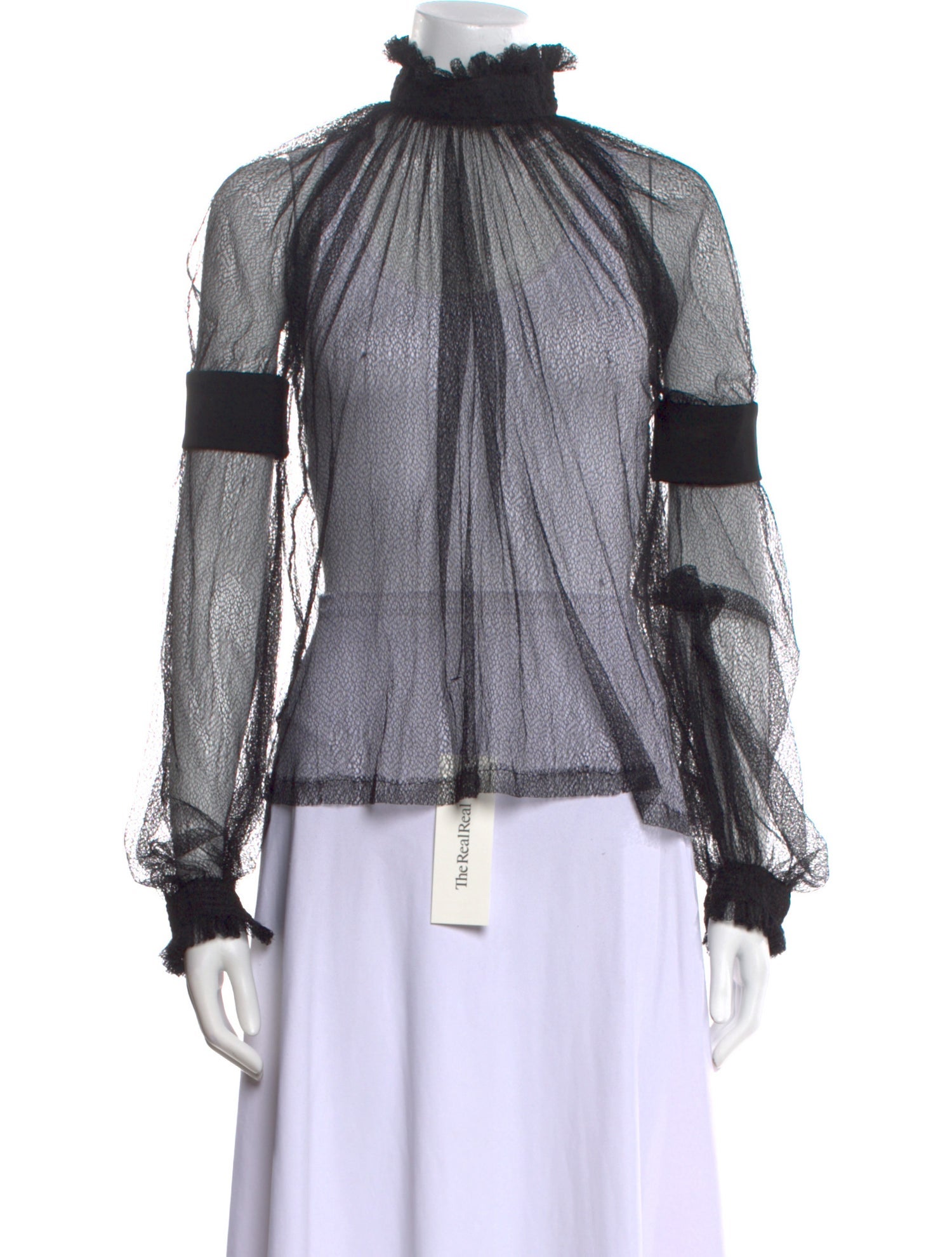 Tom Ford Mock Neck Long Sleeve Blouse