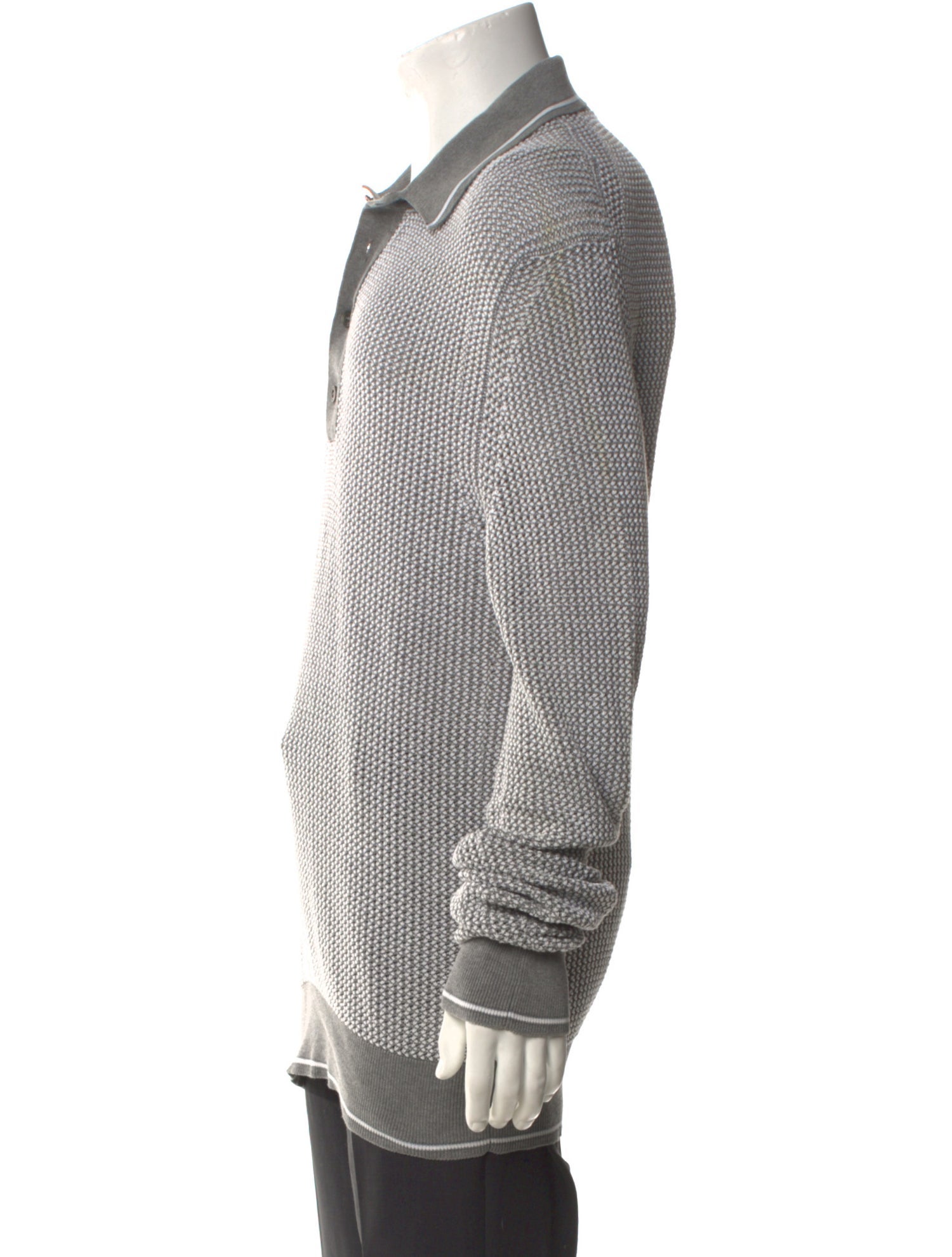 Tom Ford V-Neck Long Sleeve Polo Shirt