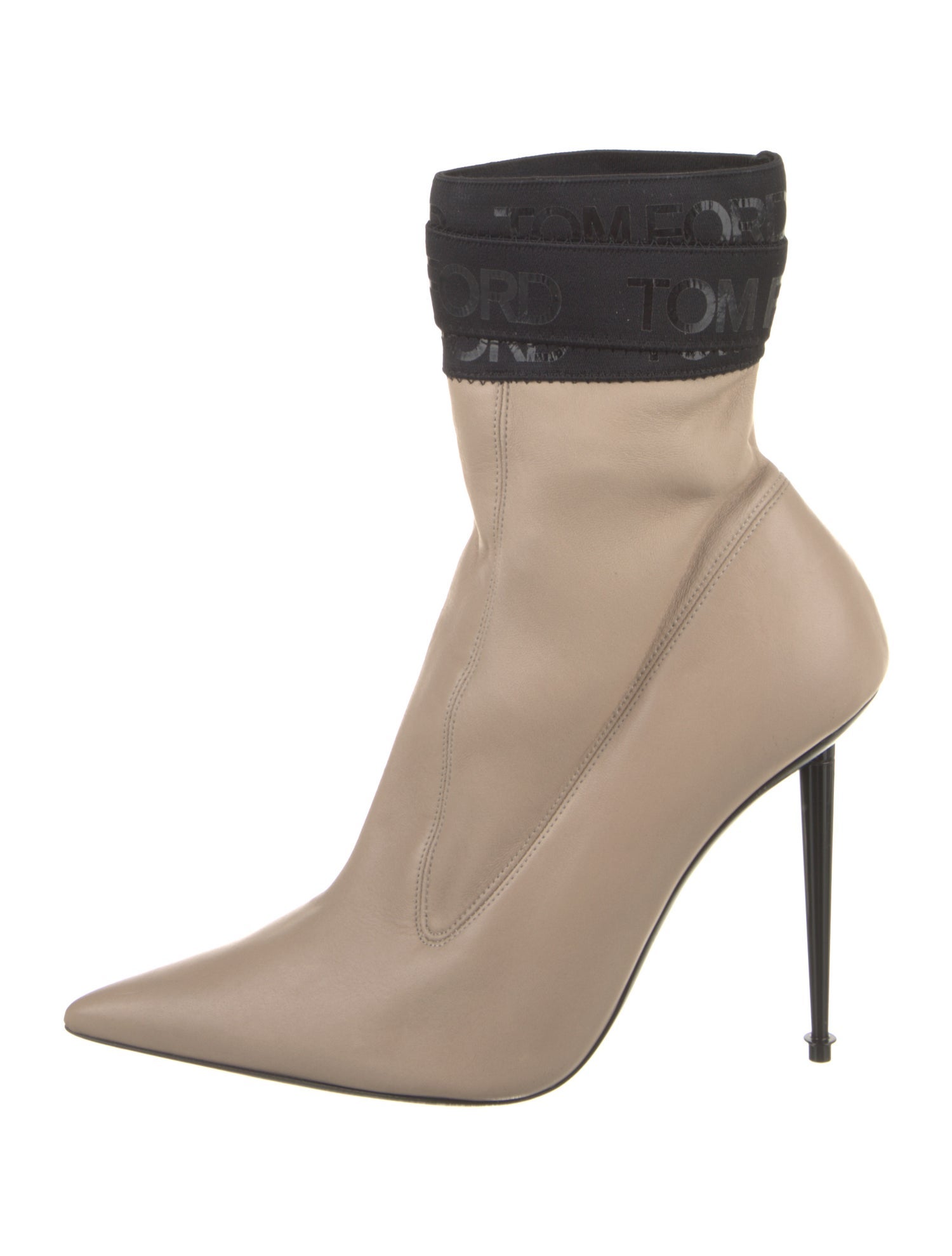 Tom Ford Leather Colorblock Pattern Sock Boots