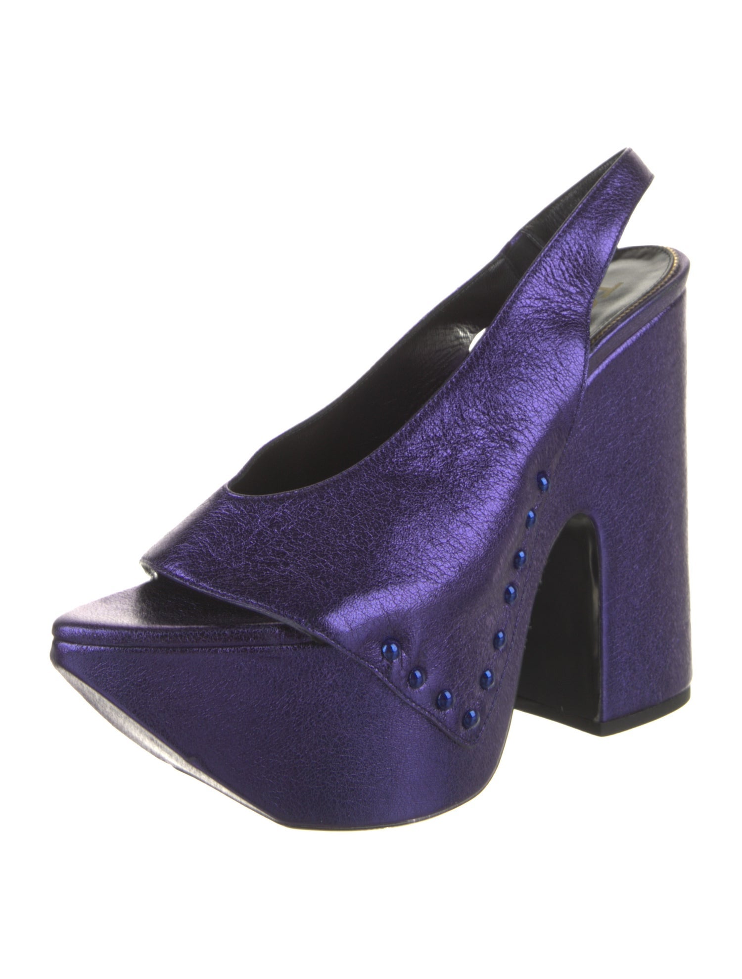 Tom Ford Leather Studded Accents Slingback Sandals