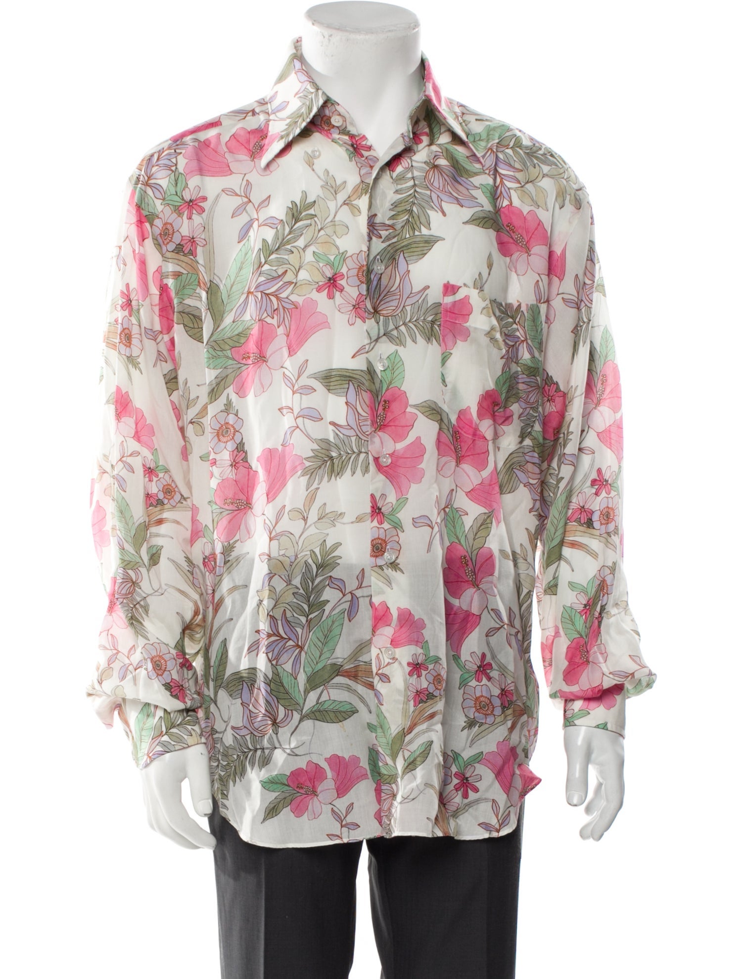 Tom Ford Floral Print Long Sleeve Shirt