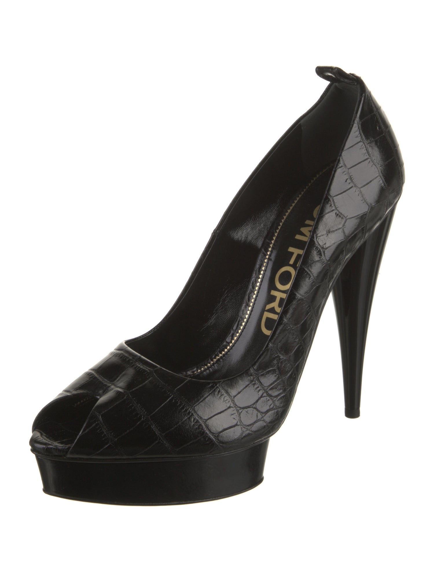 Tom Ford Embossed Leather Pumps