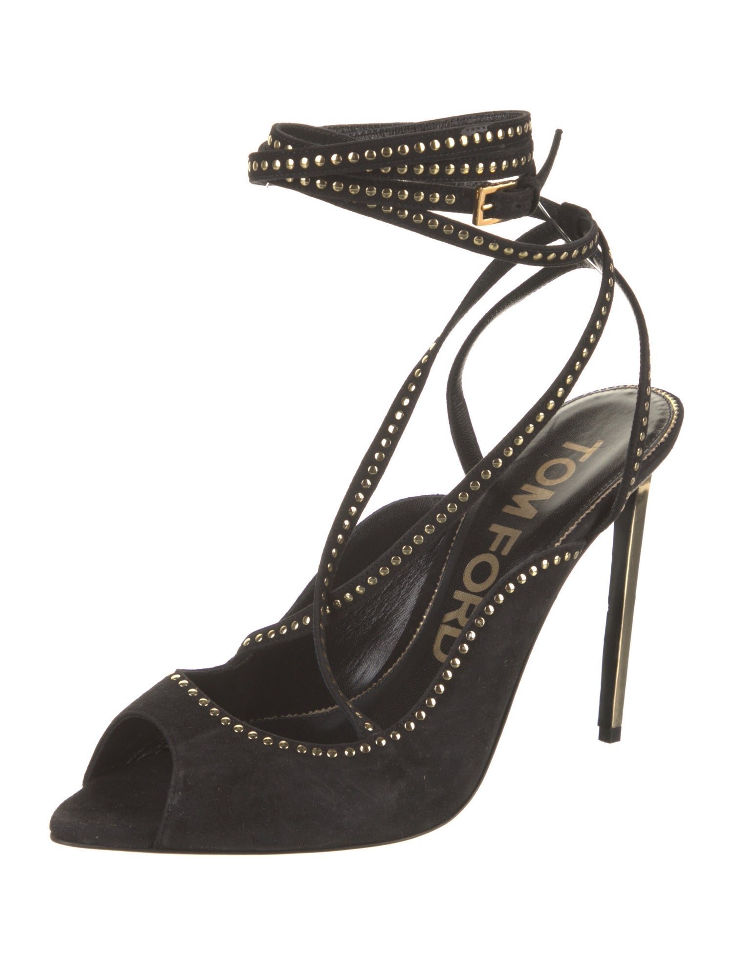 Tom Ford Suede Studded Accents Sandals
