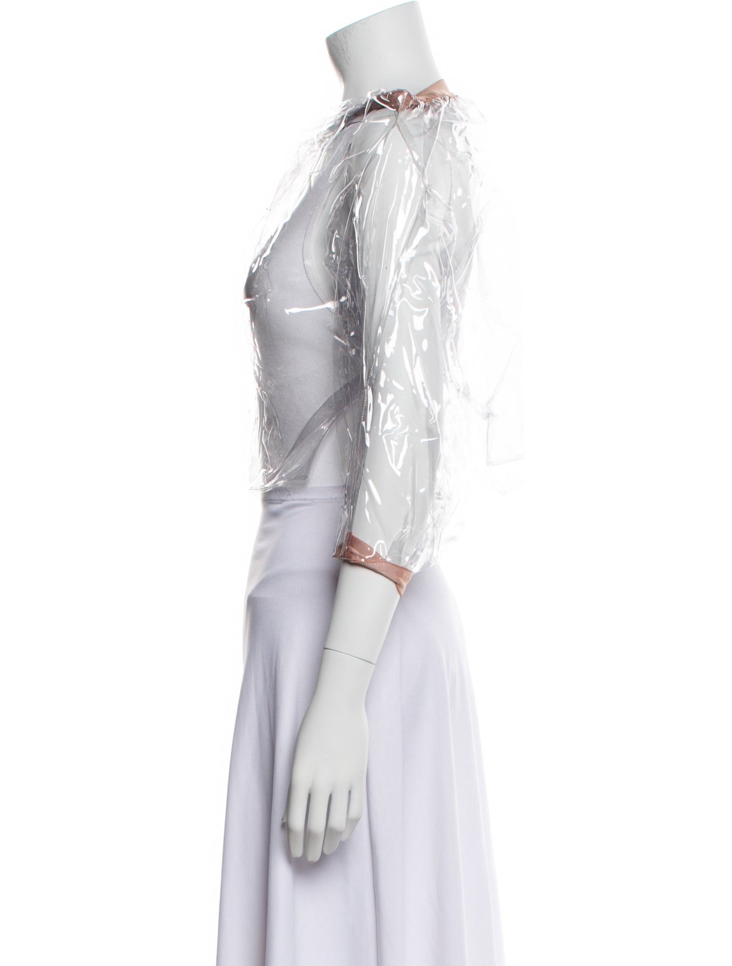 Tom Ford Bateau Neckline Three-Quarter Sleeve Crop Top