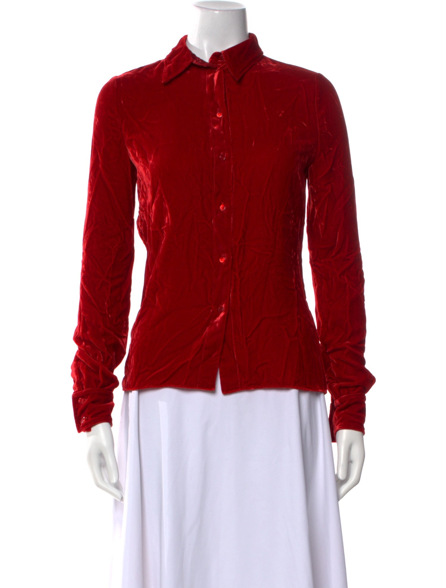 Tom Ford Long Sleeve Button-Up Top