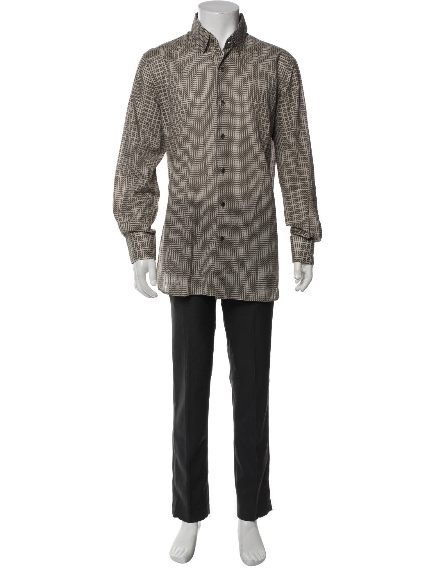 Tom Ford Printed Long Sleeve Dress Shirt