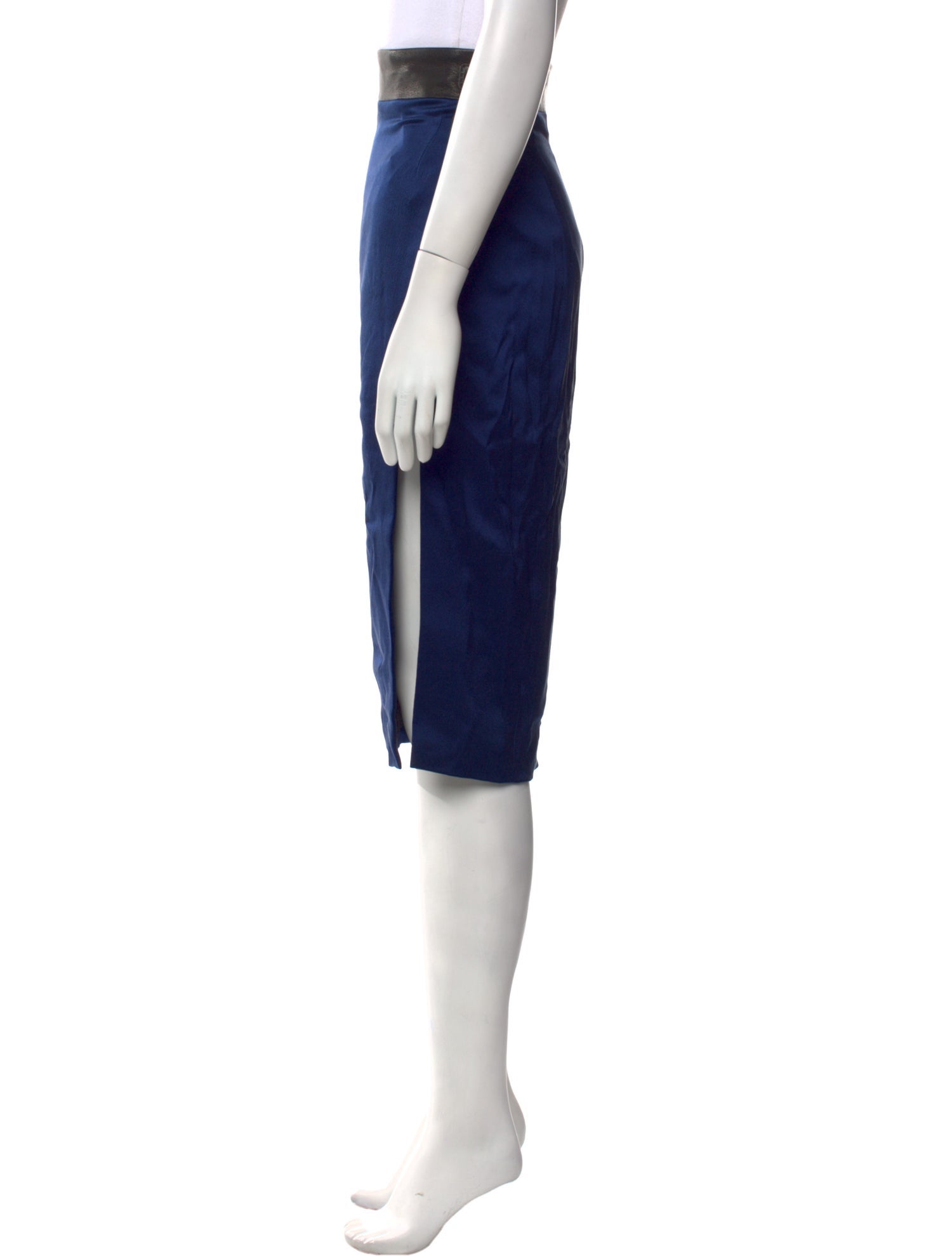 Tom Ford Leather Trim Embellishment Knee-Length Skirt