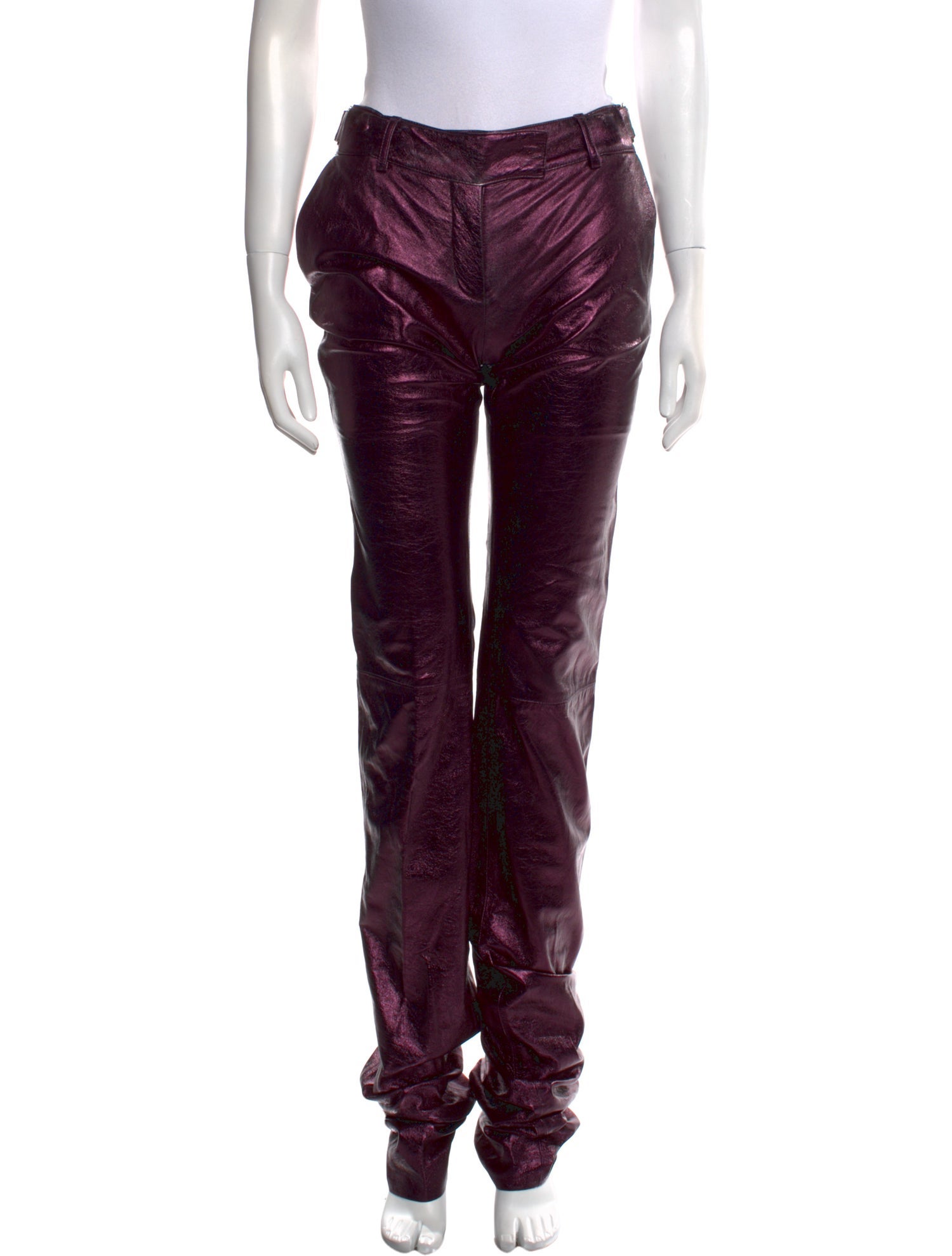 Tom Ford Leather Straight Leg Pants