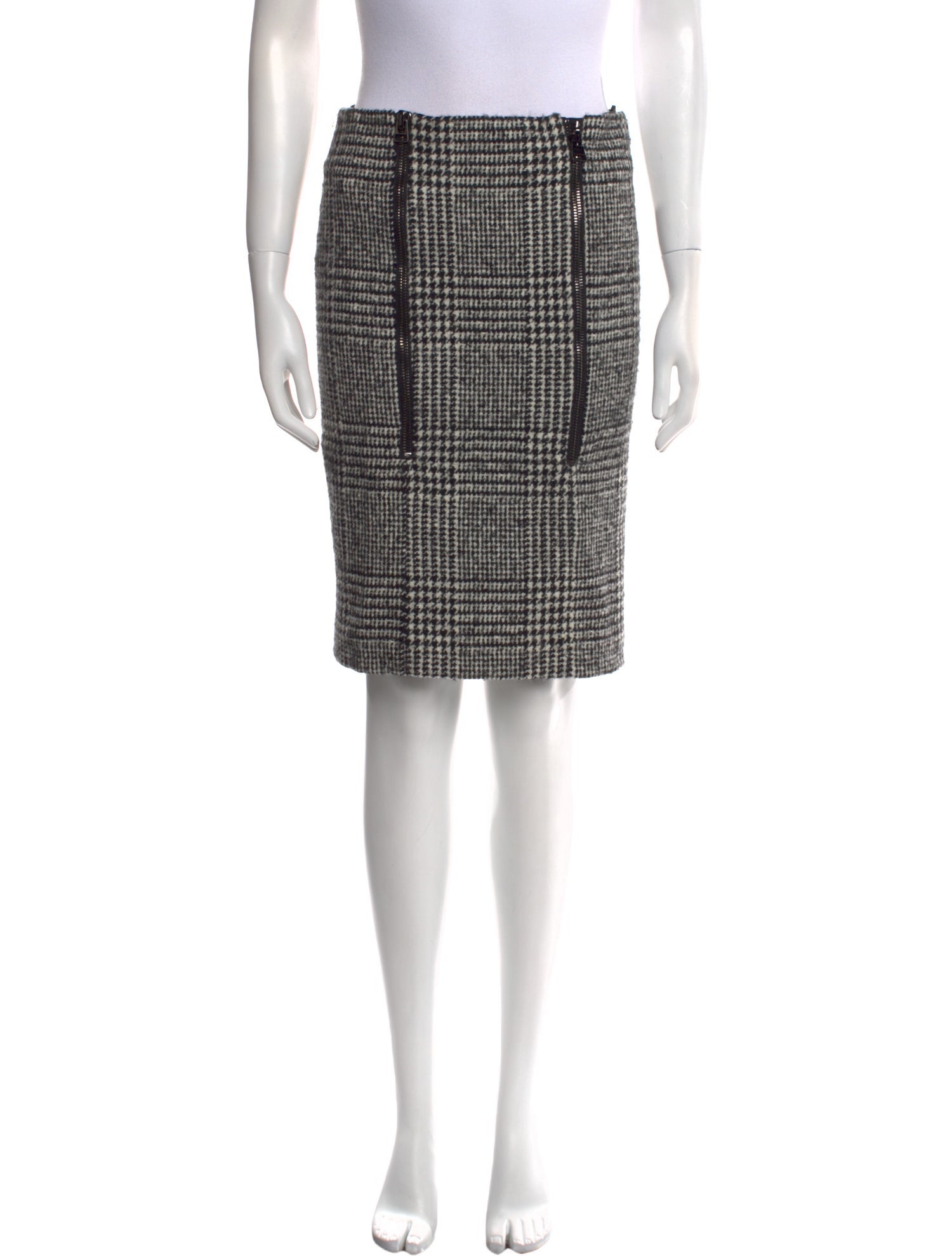 Tom Ford Plaid Print Knee-Length Skirt