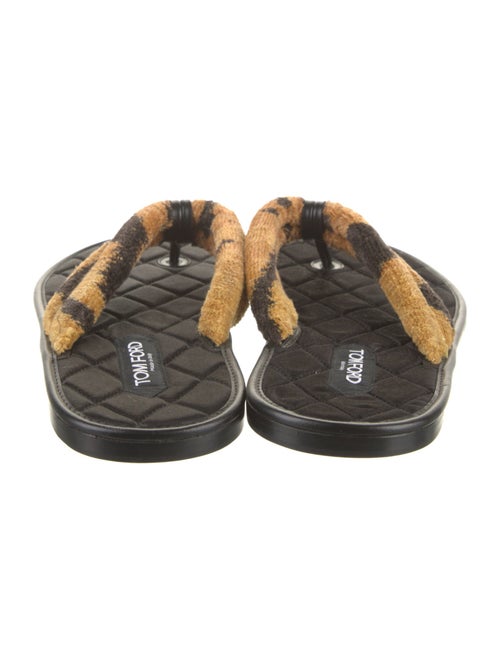 Tom Ford Leather Printed Flip Flops