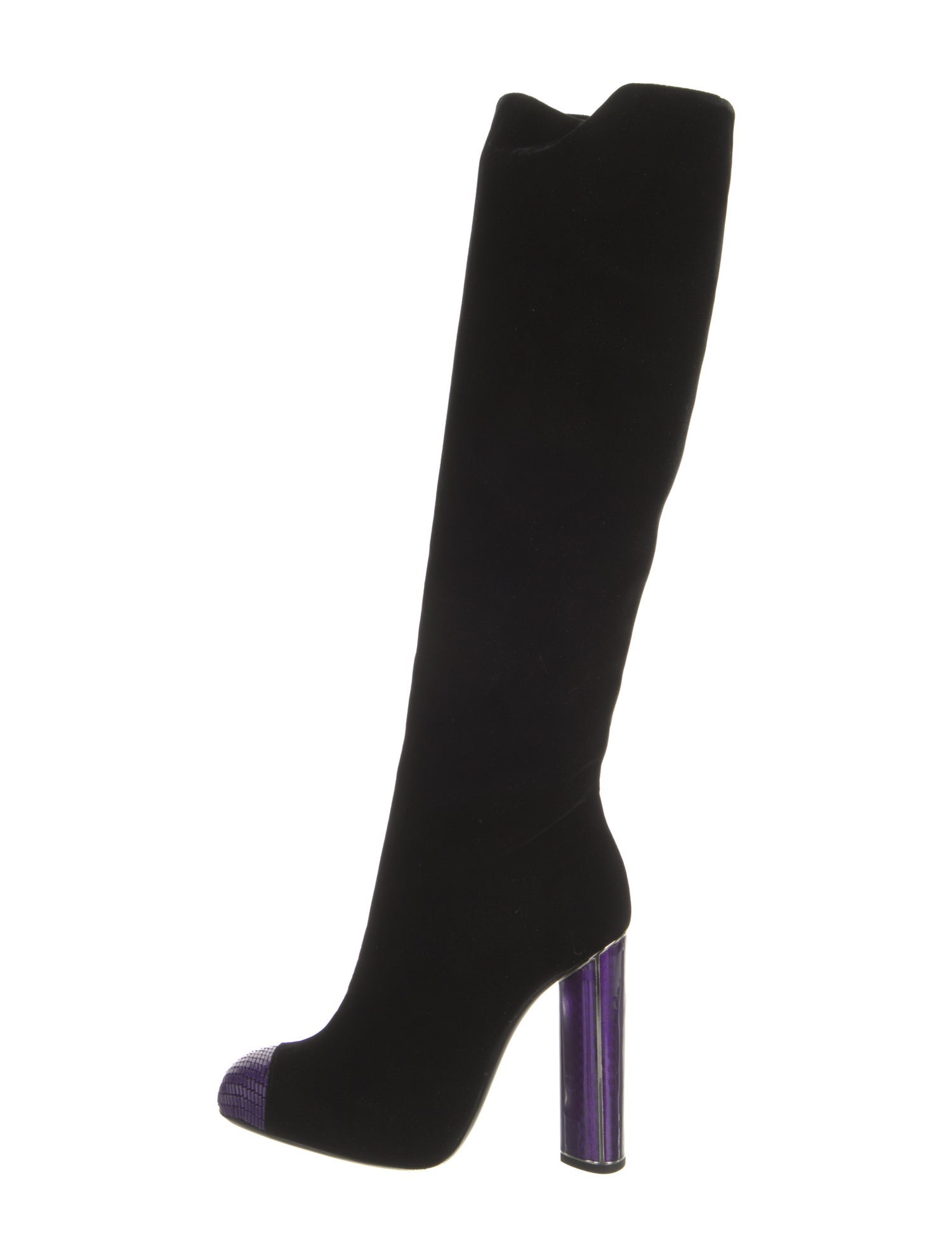 Tom Ford Velvet Beaded Accents Sock Boots