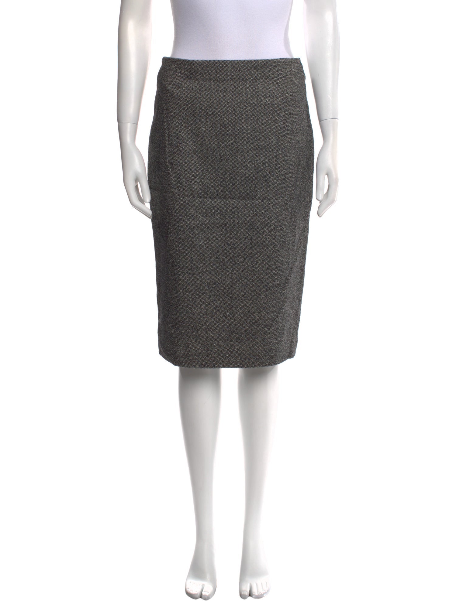 Tom Ford Leather Trim Embellishment Knee-Length Skirt