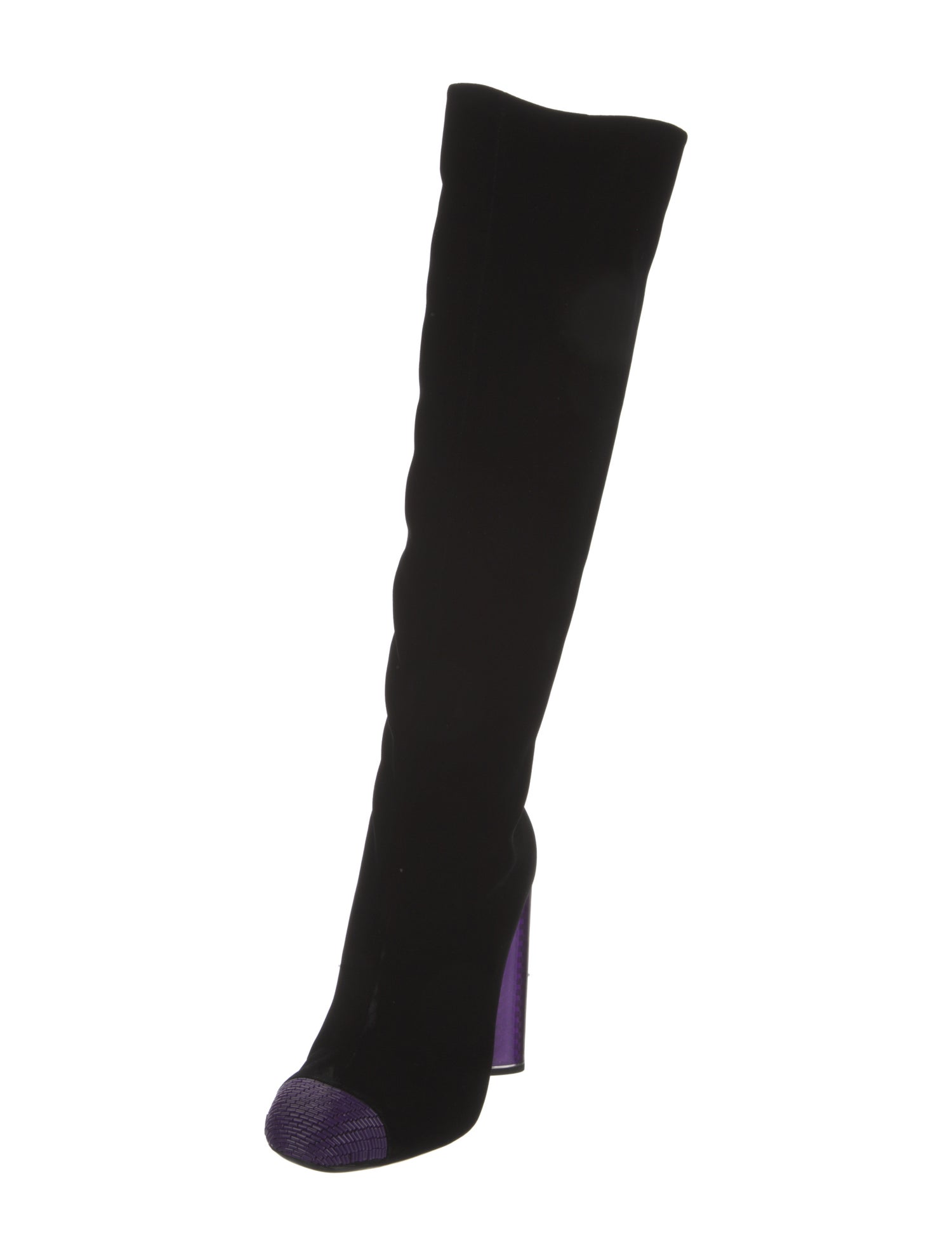 Tom Ford Velvet Beaded Accents Boots