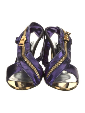 Tom Ford Patent Leather Printed Slides