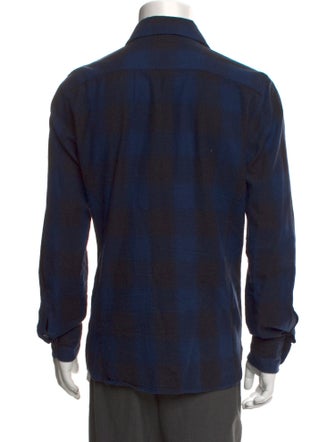 Tom Ford Plaid Print Long Sleeve Shirt