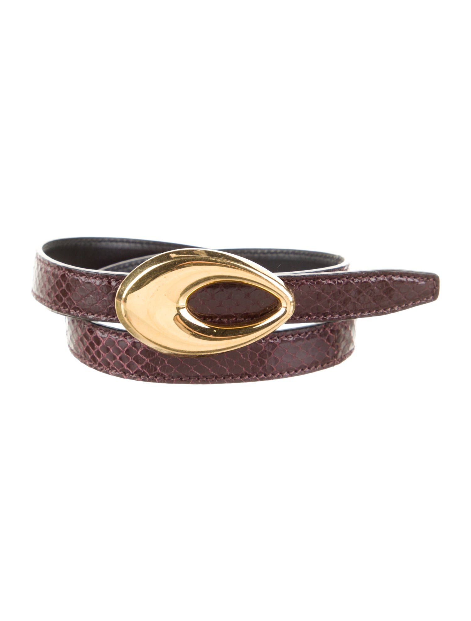 Tom Ford Skinny Embossed Leather Belt