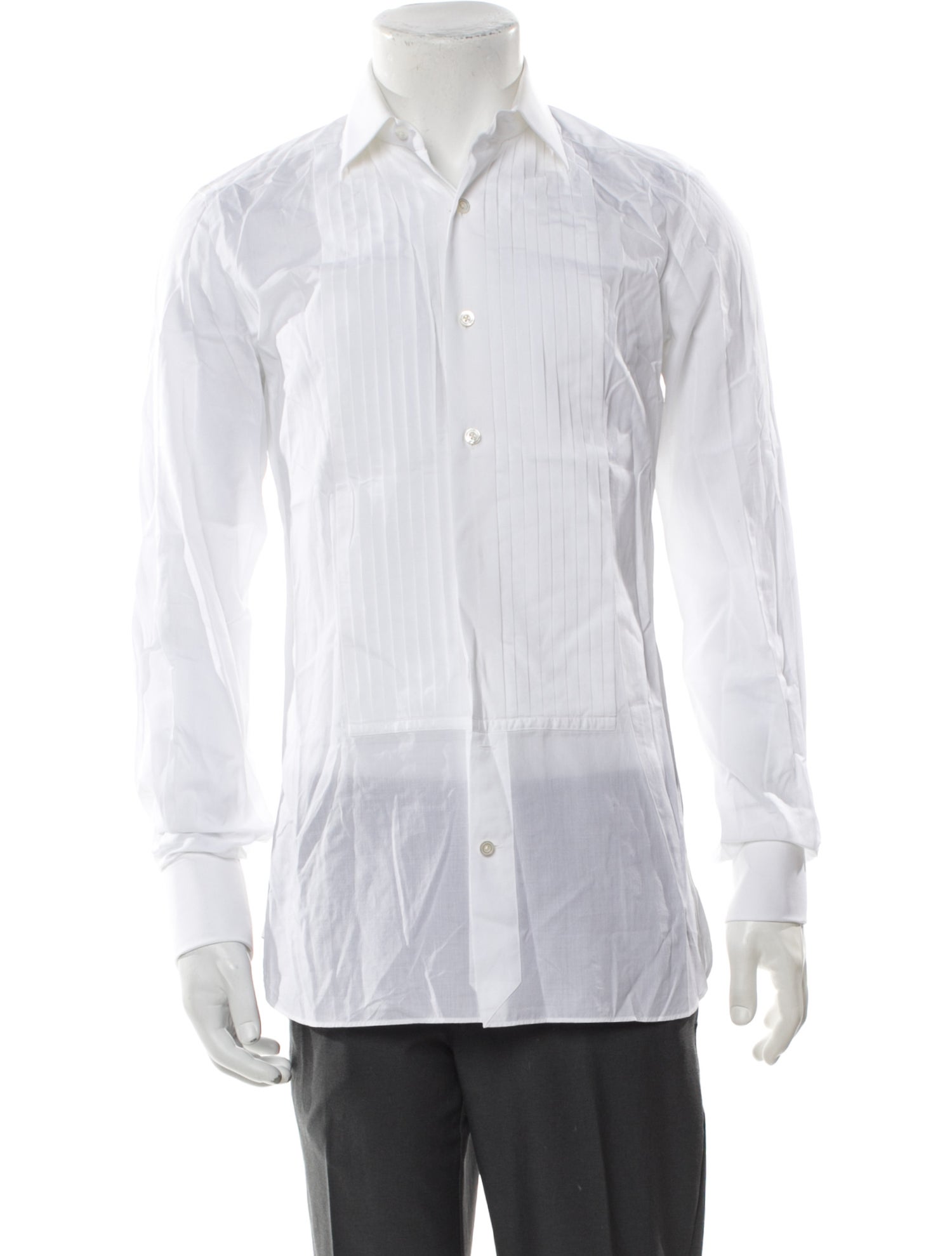 Tom Ford Striped Long Sleeve Tuxedo Shirt
