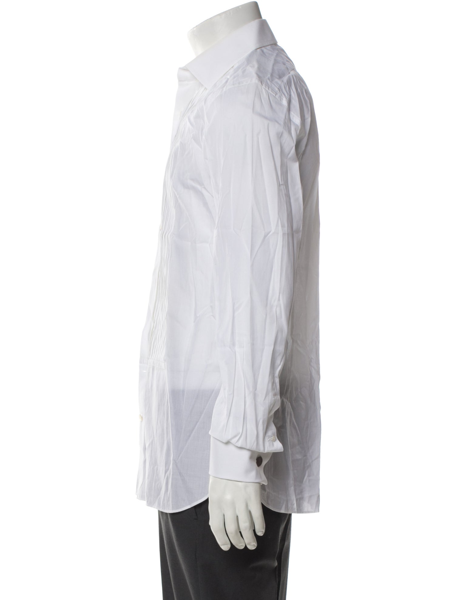 Tom Ford Striped Long Sleeve Tuxedo Shirt