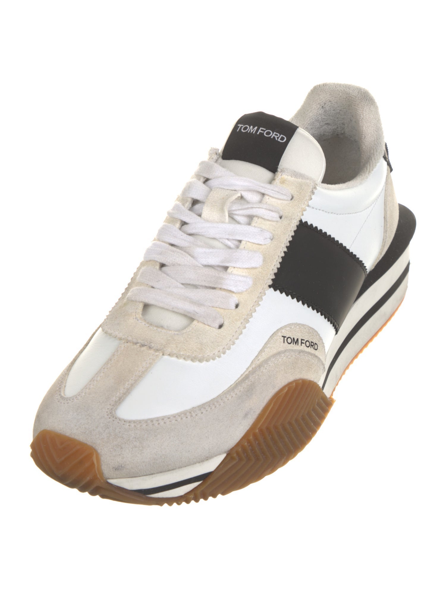 Tom Ford Leather Printed Sneakers