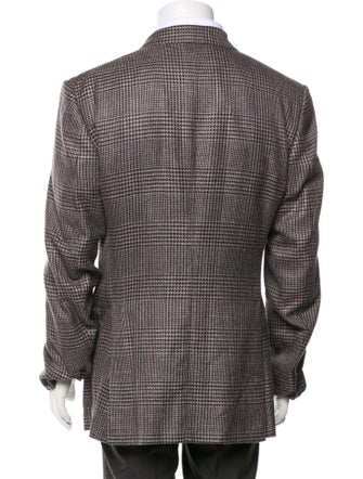 Tom Ford Wool Houndstooth Print Blazer