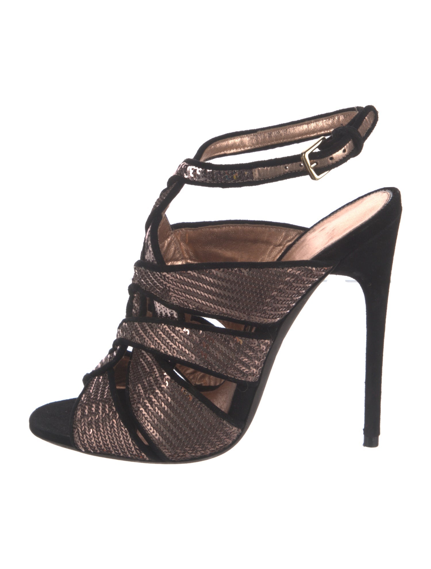 Tom Ford Suede Colorblock Pattern Sandals