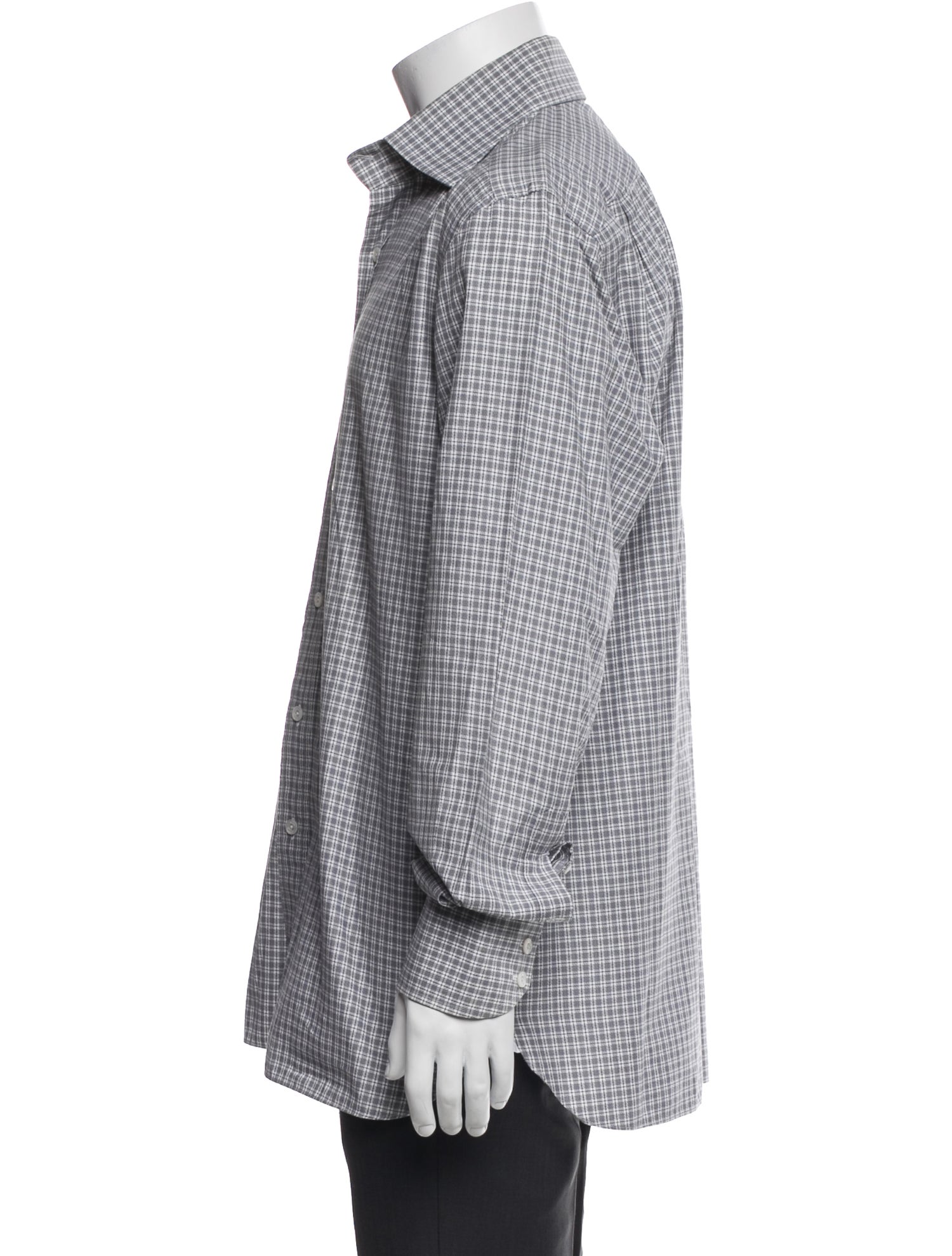 Tom Ford Plaid Print Long Sleeve Dress Shirt