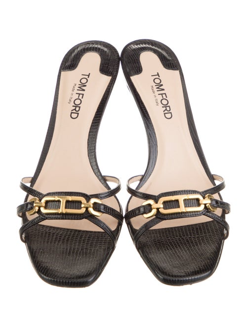 Tom Ford Embossed Leather Slides