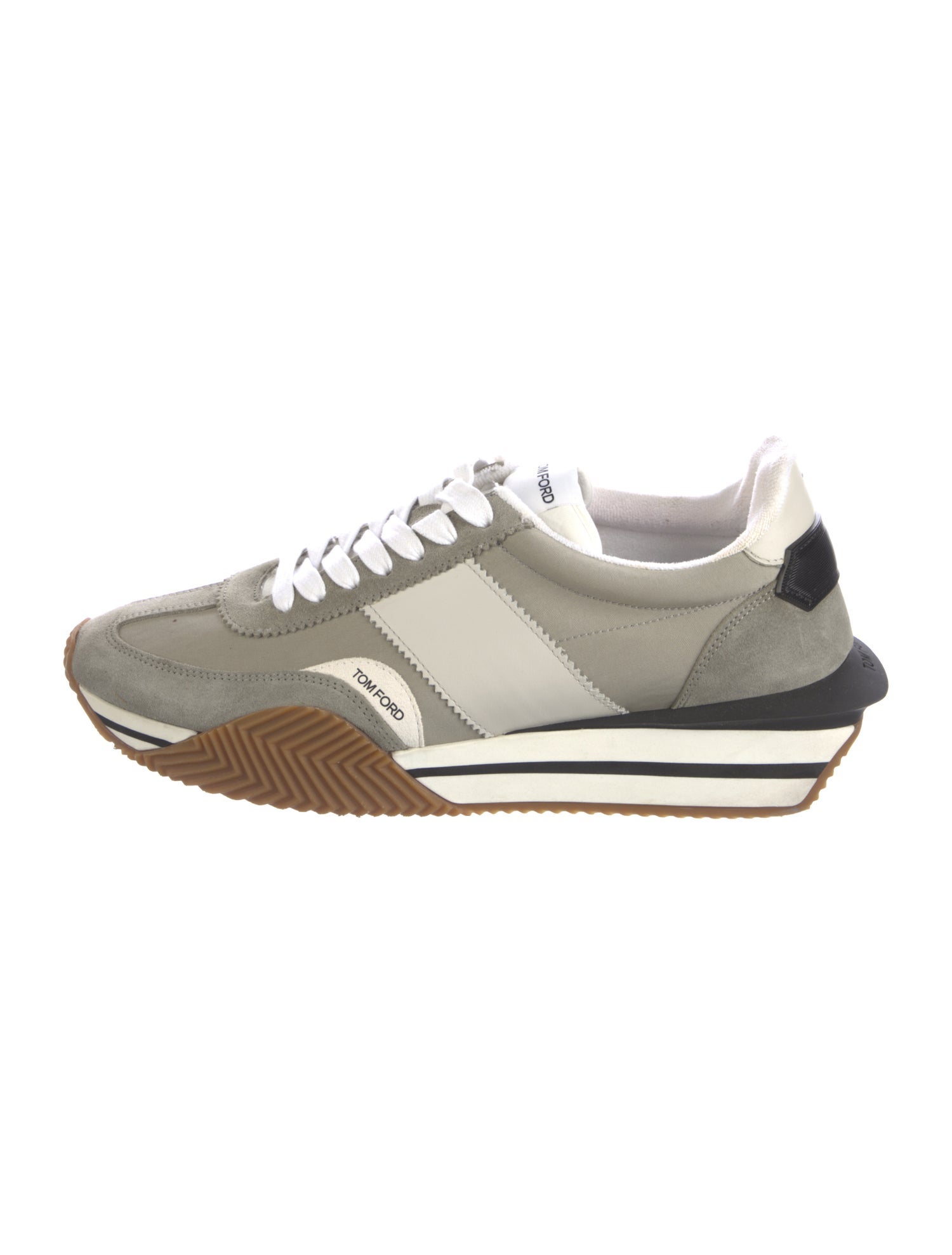 Tom Ford Suede Colorblock Pattern Sneakers