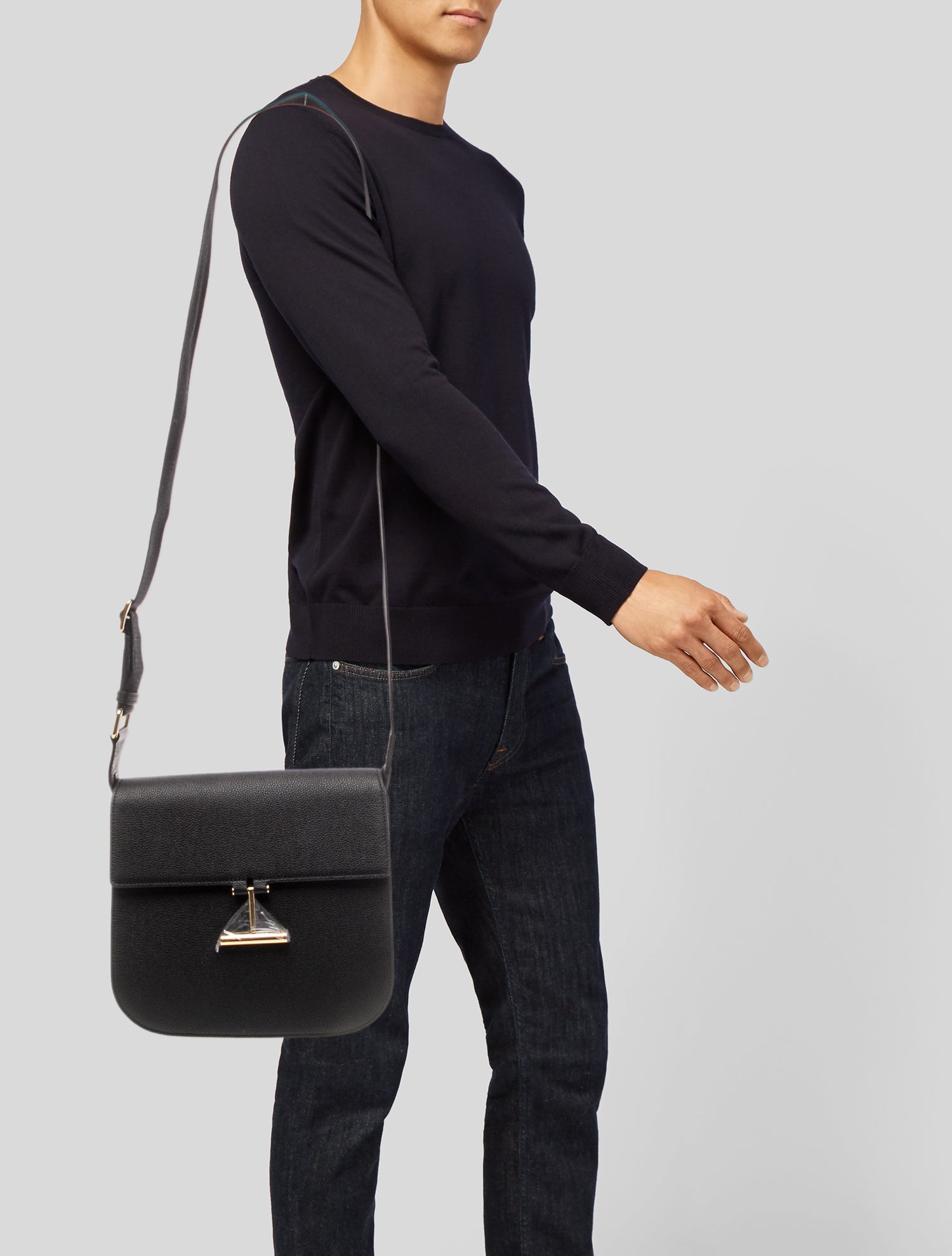 Tom Ford Leather Messenger Bag