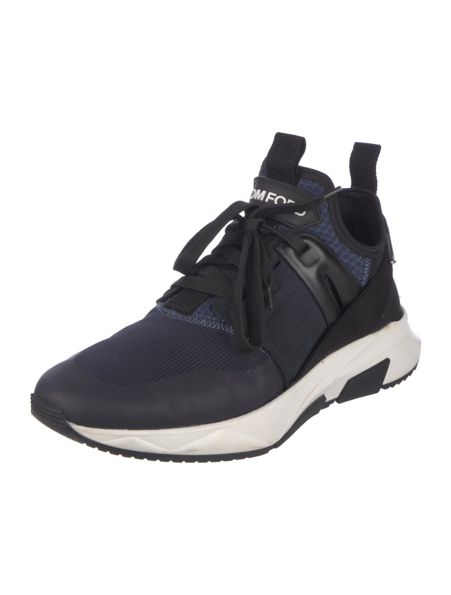 Tom Ford Leather Mesh Accents Sneakers