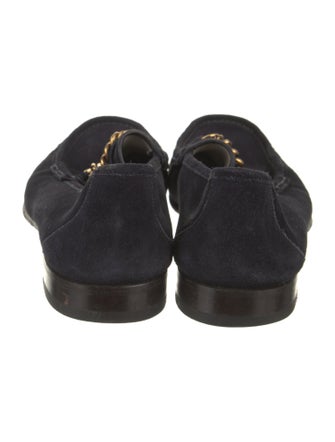 Tom Ford Suede Chain-Link Accents Loafers