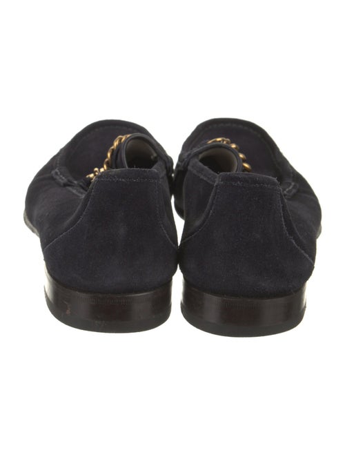 Tom Ford Suede Chain-Link Accents Loafers