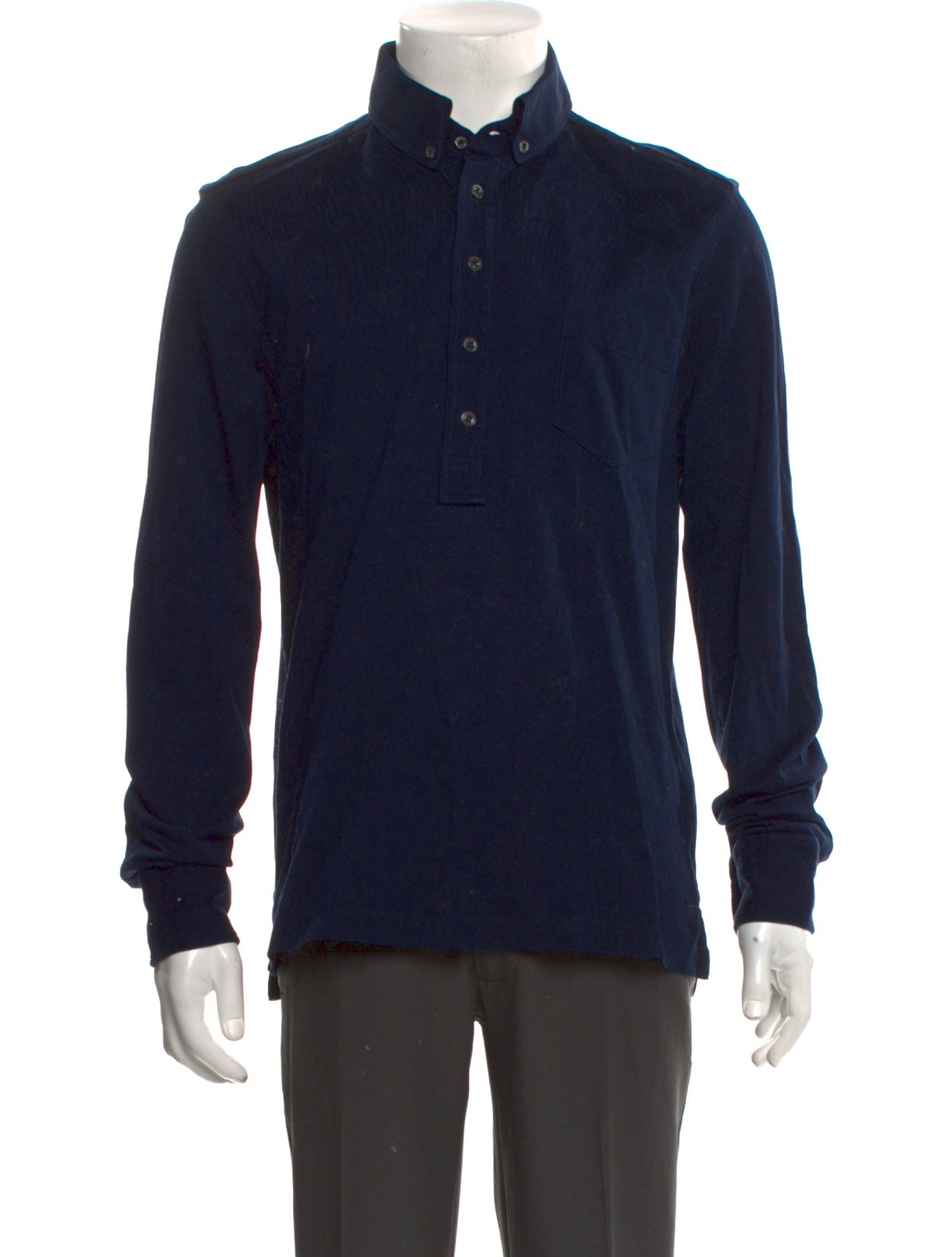 Tom Ford Collar Long Sleeve Polo Shirt
